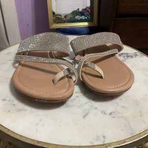 blinged out over the toe sandles